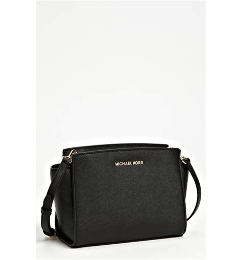 michael kors selma väska|Selma Medium Saffiano Leather Crossbody Bag.